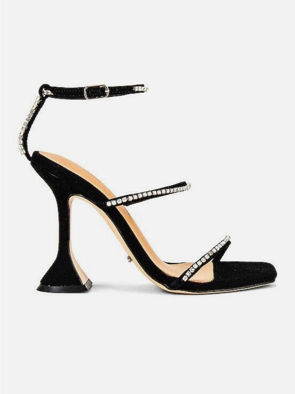 Tony Bianco Embellished Black Strappy Heels